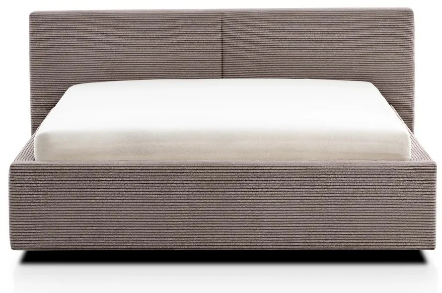 Letto matrimoniale imbottito marrone chiaro rete non inclusa 140x200 cm Cube – Meise Möbel