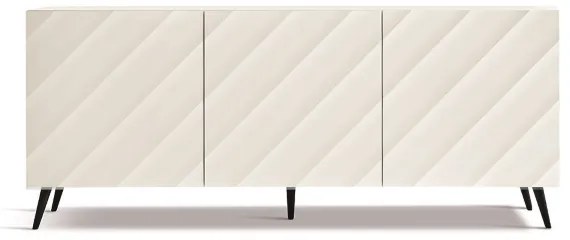 Madia 180 cm in legno Bianco 3 ante e 5 piedini - KALLA