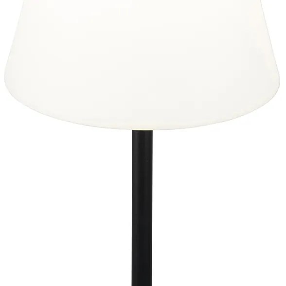 Lampada da terra smart nera con paralume bianco 35 cm IP65 incl. WiFi A60 - Virginia