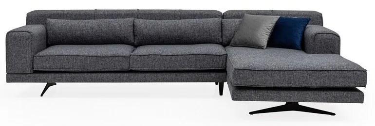 Divano angolare grigio scuro, angolo destro Jivago - Artie