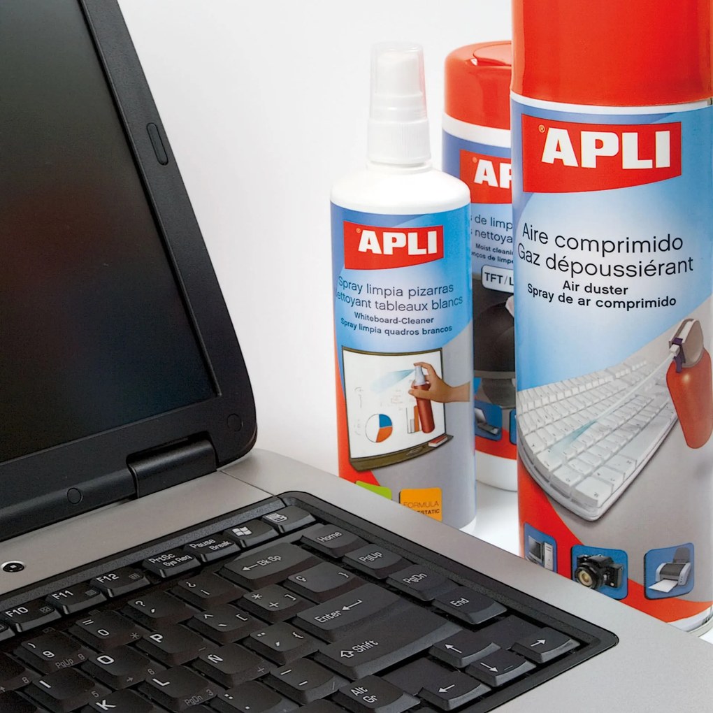 Apli Spray per la pulizia dello schermo TFT/LCD - Contenuto 250 ml - Rimuove macchie e polvere - Mantiene gli schermi puliti e privi di batteri