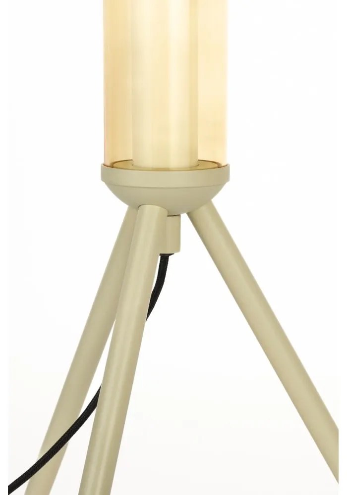 Lampada da terra LED beige con paralume in vetro con intensità regolabile (altezza totale 156 cm) Scotty – Zuiver