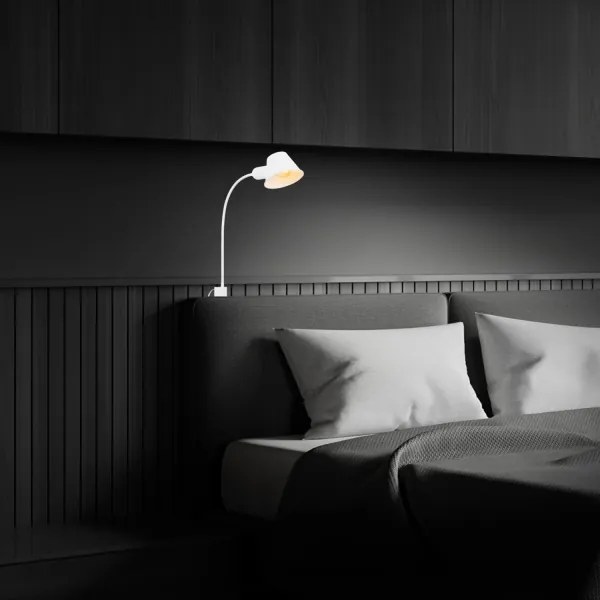 Briloner 2079-016 - Lampada flessibile a parete 1xE27/10W/230V bianco