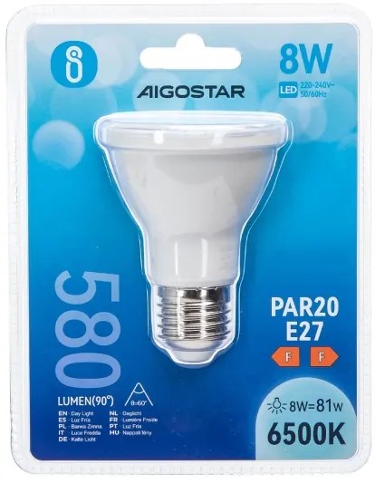 Lampadina LED PAR20 E27/8W/230V 6500K - Aigostar