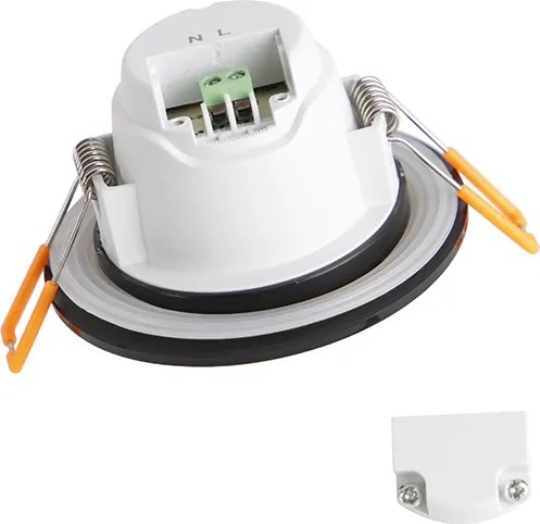 Set di 6 faretti da incasso moderni neri con LED dimmerabile a 3 livelli IP65 - Blanca