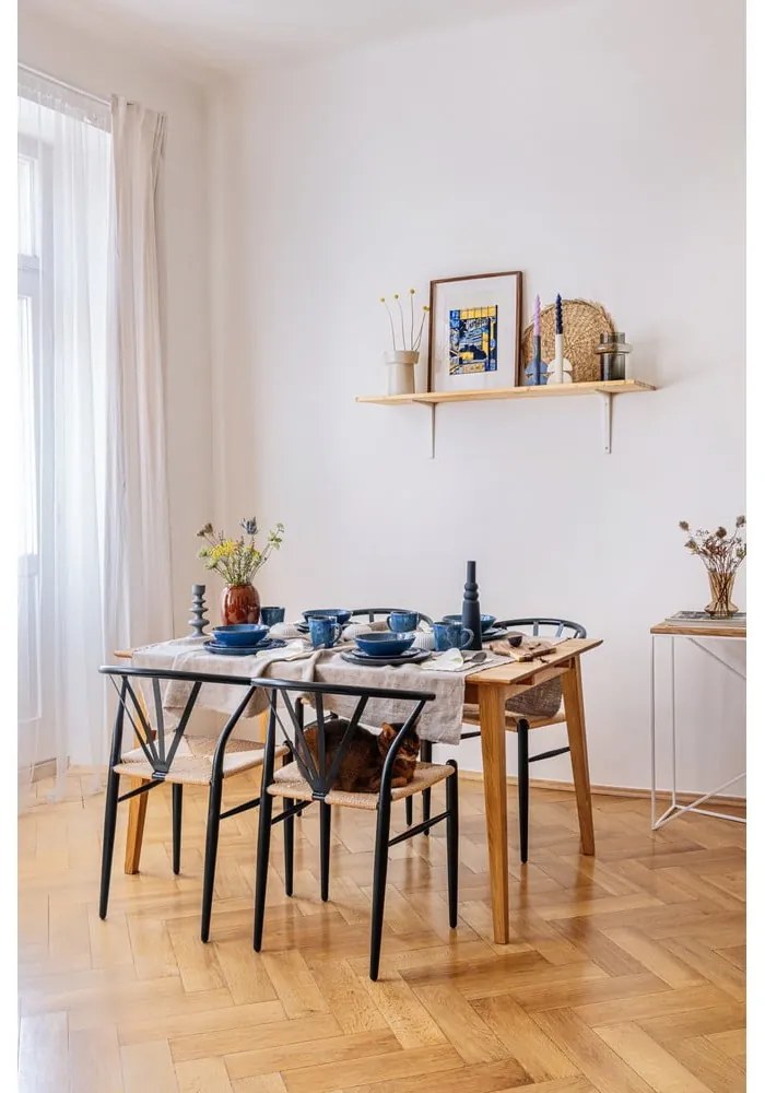 Set da pranzo in gres blu scuro 24 pezzi Glosia - Bonami Selection