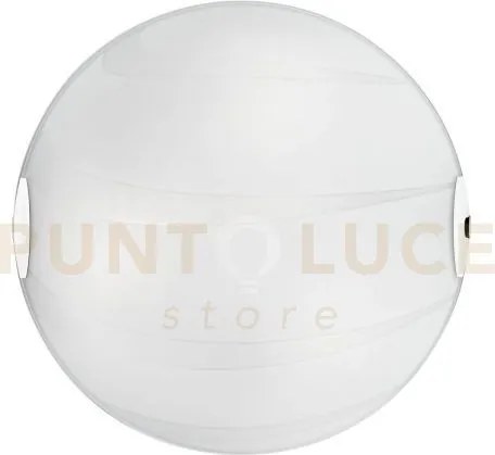 Plafoniera cri bianca 3 luci attacco e27 40x40x9,4cm  in vetro bian...