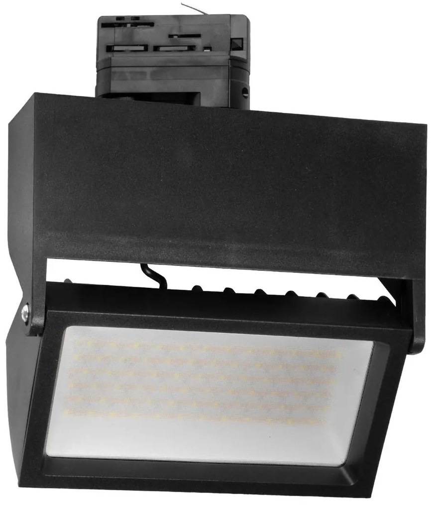 Faro LED 44W Rettangolare Trifase CRI92 CCT Nero con driver Philips Colore Bianco Variabile CCT