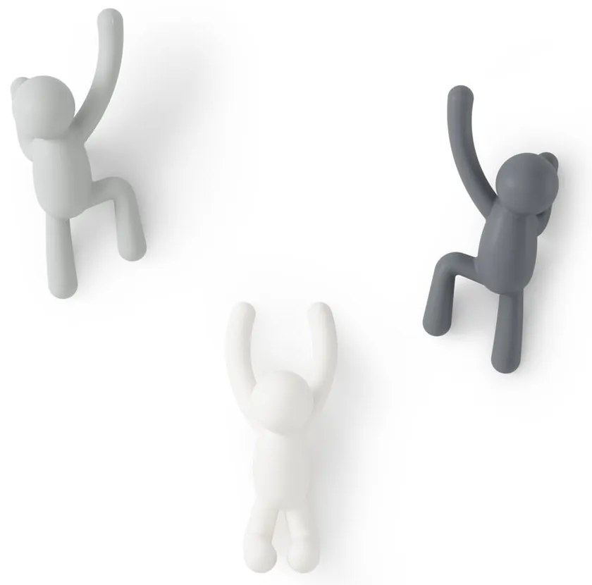 Ganci in plastica da parete in set da 3 Buddy - Umbra