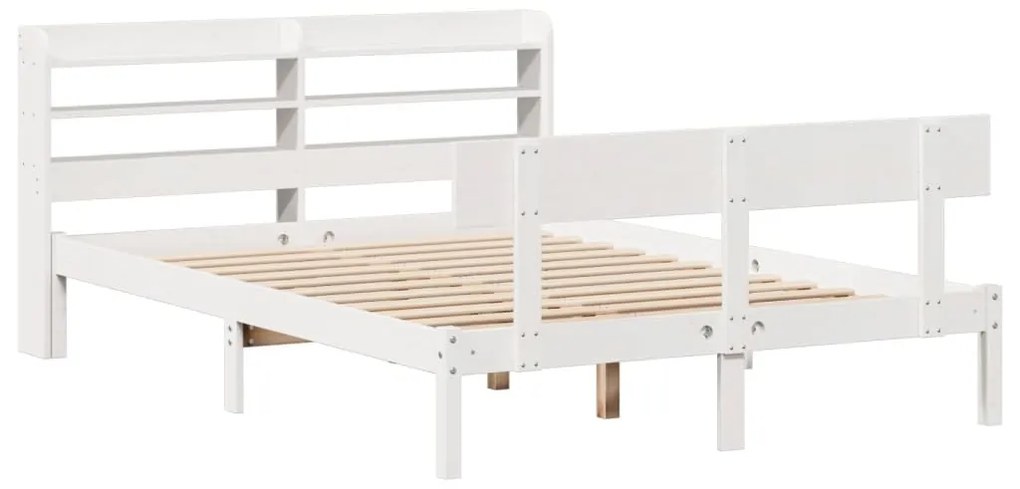 Letto senza materasso bianco 120x190 cm legno massello di pino