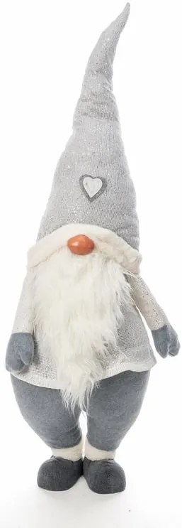 Figura natalizia grigio / argento folletto L 55 x P 32 x H 150 cm