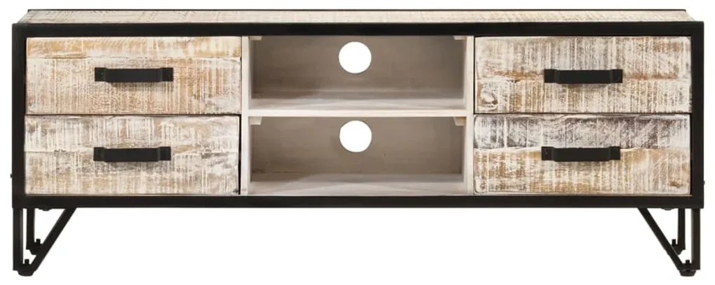 Mobile porta tv 110x30x41 cm in legno massello di acacia