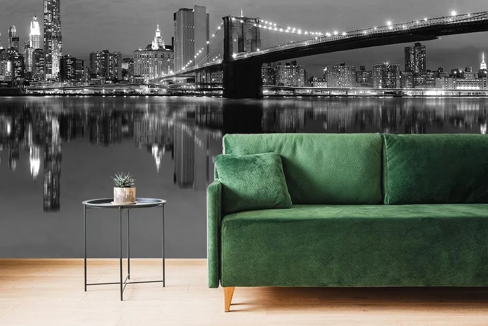Carta da parati – Ponte in bianco e nero a Manhattan
