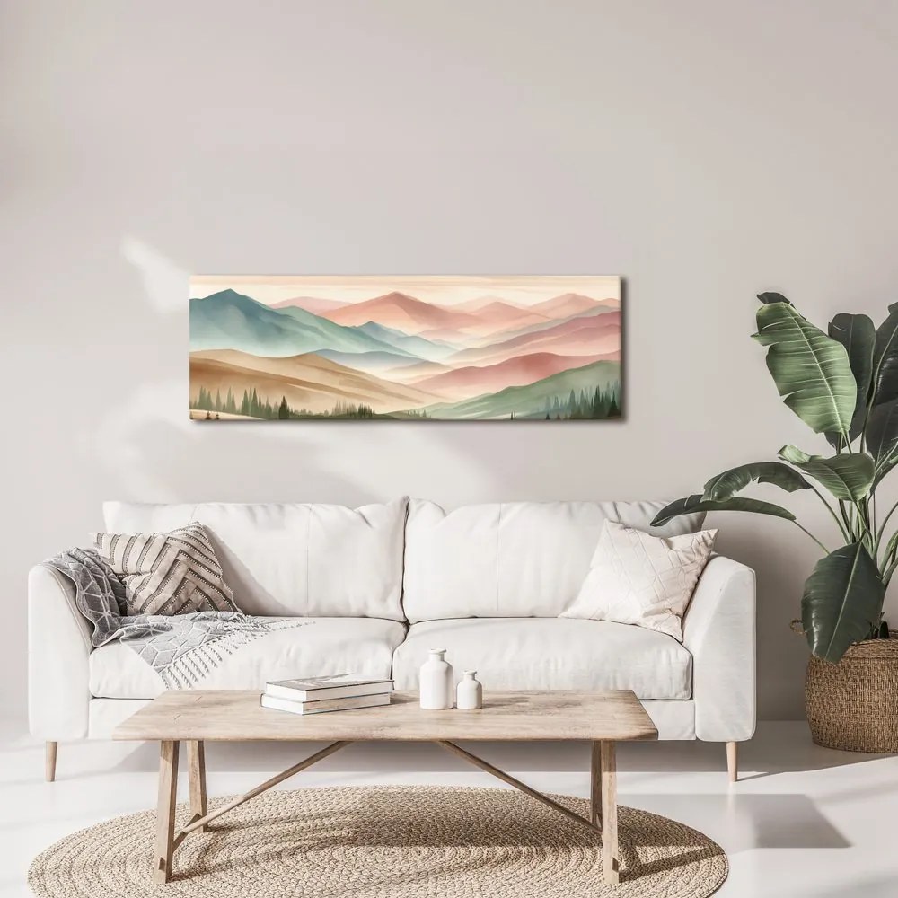 Quadro su tela – Paesaggio tranquillo con montagne