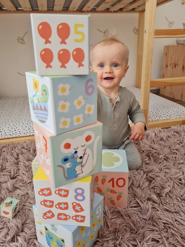 Cubi sovrapponibili - piramide con animali