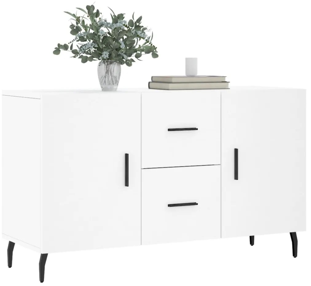 Credenza bianca 100x36x60 cm in legno multistrato