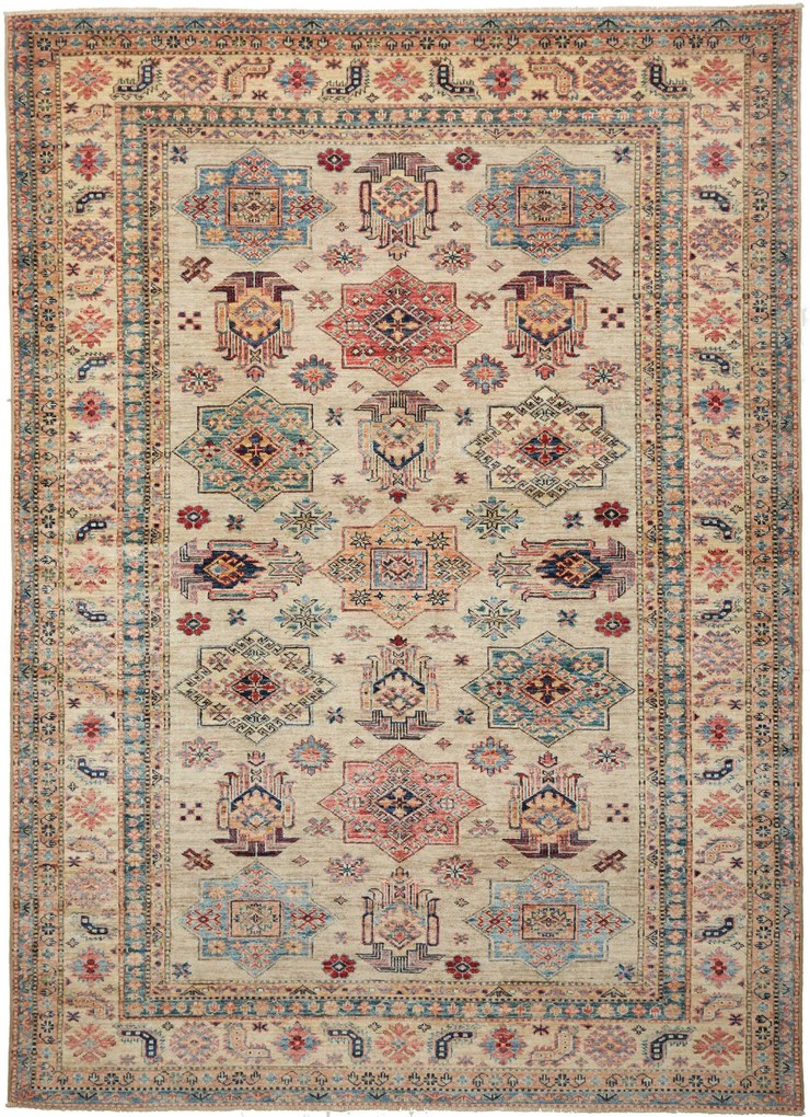 Kazak Tappeto orientale 240 x 170 Beige (Pakistan) Annodato A Mano