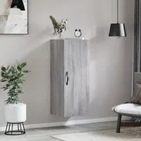 Mobile a Parete Grigio Sonoma 34,5x34x90 cm Legno Multistrato 835000