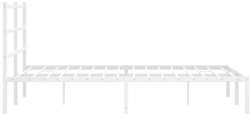 Giroletto con Testiera Metallo Bianco 135x190 cm