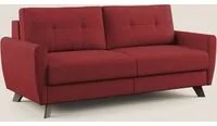 Divano Letto 2 Posti 168x97x96 cm in Tessuto Rosso