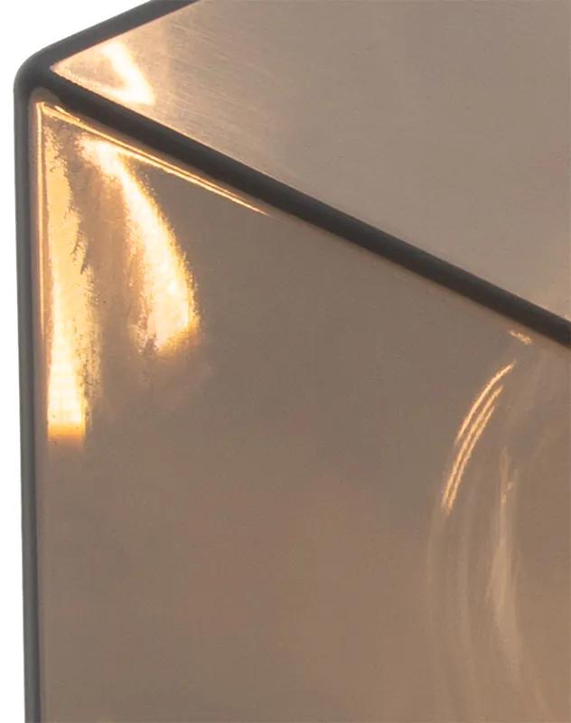 Lampiancino da esterno nera 70 cm IP44 vetro fumé - DENMARK