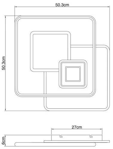 Globo 48441-50 - Plafoniera LED dimmerabile RODERICK LED/50W/230V + tc