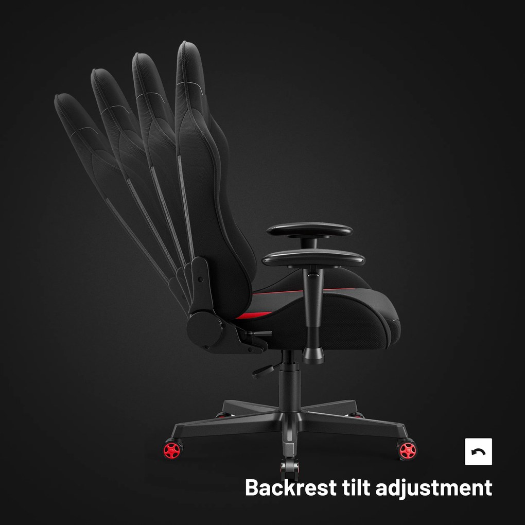 Sedia girevole da gaming Diablo X-Starter nera e rossa