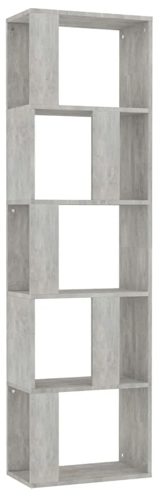 Libreria/Divisorio Grigio Cemento 45x24x159cm Legno Multistrato