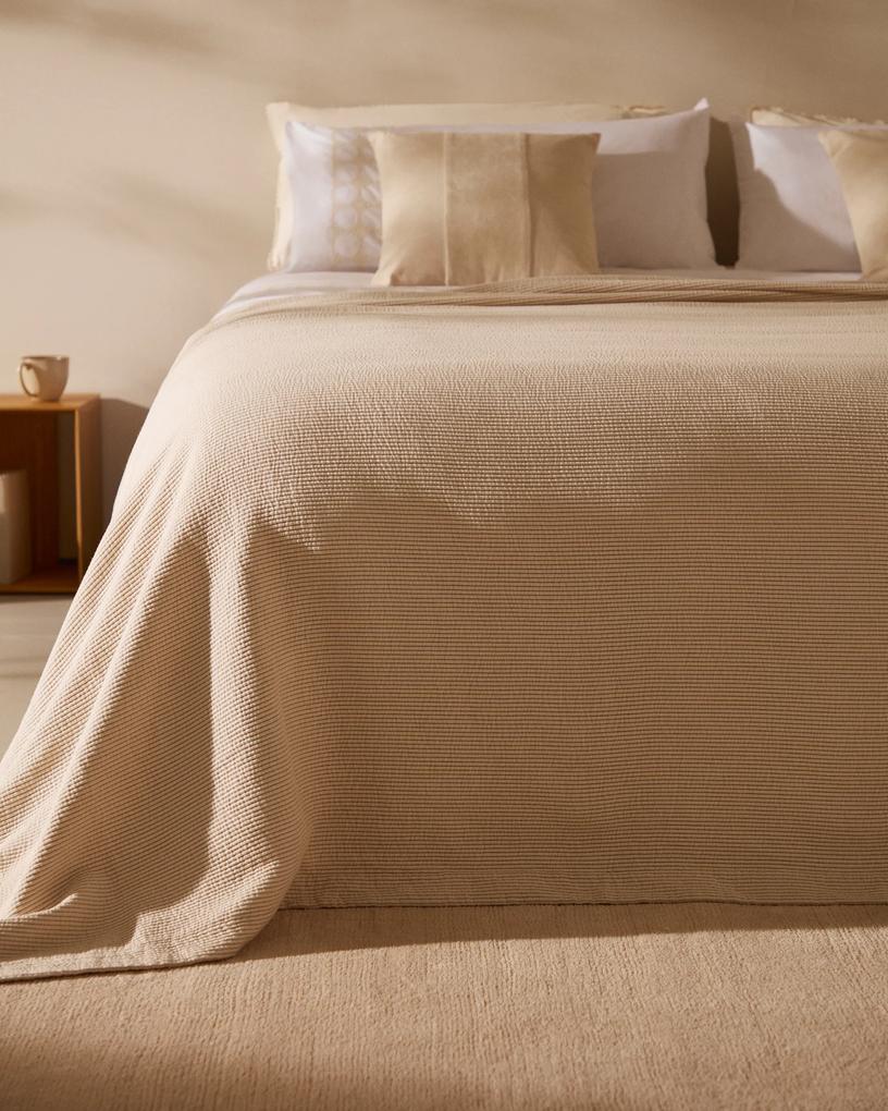 Kave Home - Copriletto Bedar 100% cotone beige per letto da 160/180 cm