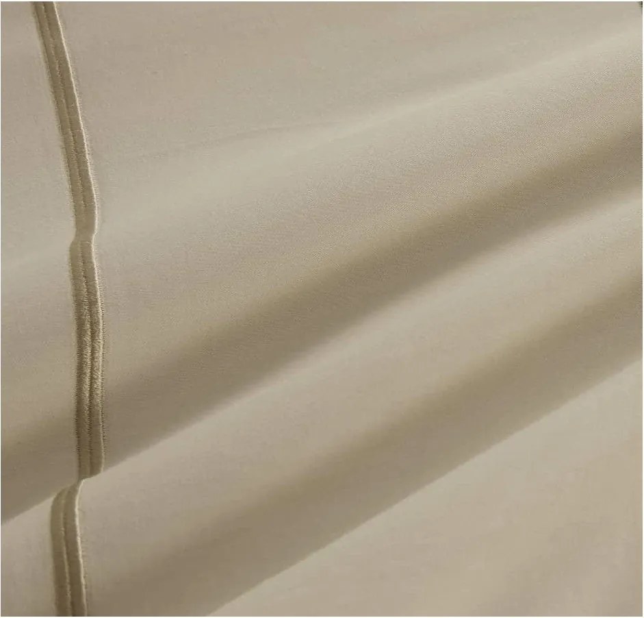 Set copripiumino e federa beige in cotone renforcé per letto singolo con lenzuolo incluso/6 pezzi 140x200 cm Calm of Lines – Mila Home Luxury