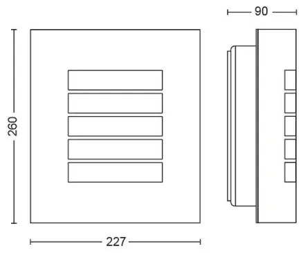 Philips 1747047PN - Applique da esterno 1xE27/60W/230V IP44 cromo opaco
