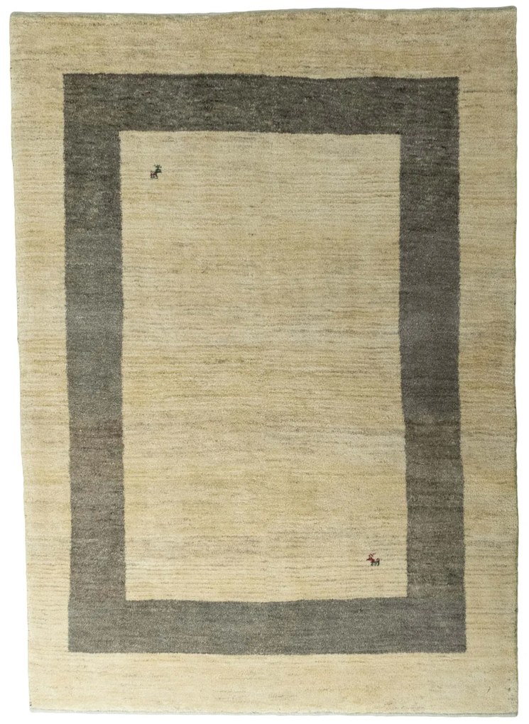 Gabbeh Tappeto 140x200 Beige (Iran) Annodato A Mano