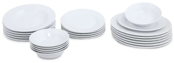 Set da tavola 24 pezzi bianco/porcellana