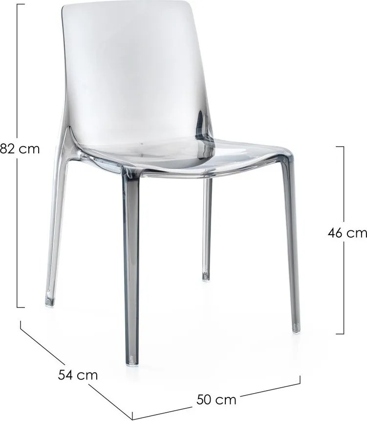 Sedia da esterno grigia in plastica Adele – Bizzotto