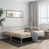 Telaio Divano Letto Estraibile Bianco in Metallo 90x200 cm cod mxl 50476