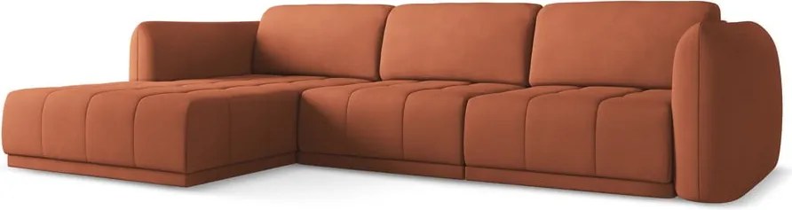 Divano angolare arancione (con penisola a sinistra) Hoku – Makamii