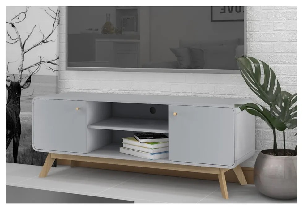 Mobile TV grigio 140x53 cm Caitlin - Støraa