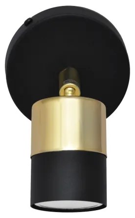 LED Luce Spot da parete a LED TUBSSON 1xGU10/4,8W/230V nero/oro