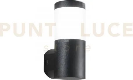 Applique focus nera tonda 1 luce attacco gu10 ip65 10x13x24cm