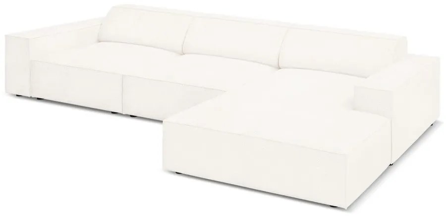 Divano angolare beige in tessuto bouclé (angolo destro) Jodie - Micadoni Home