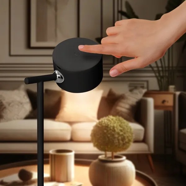 Solight WO68-B-LED Lampada ricaricabile dimmerabile 3in1 LED/4W/2000 mAh 3000/4000/6500K nero