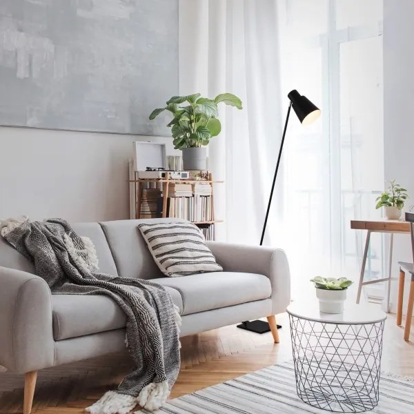 Brilo - Lampada con piedistallo 1xE27/10W/230V nero