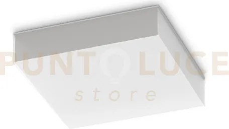 Snow plafoniera da esterno bianca in policarbonato led 4000k 18w  2...