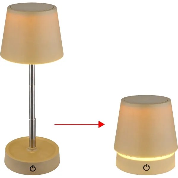 Globo 58446S - Lampada da tavolo LED dimmerabile a sfioramento ricaricabile CARLOS LED/1,2W/3V 1200 mAh