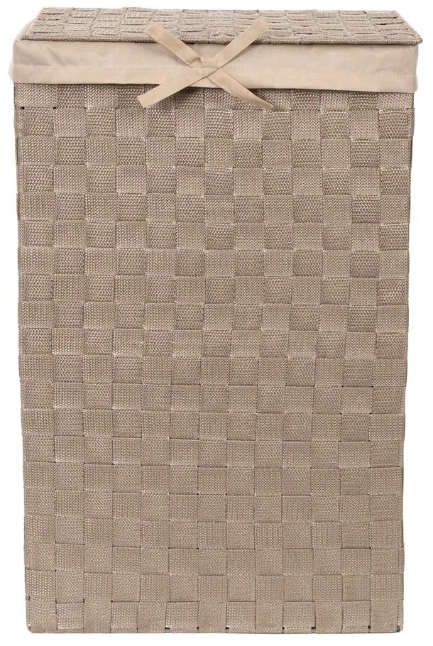 Cesto portabiancheria marrone con coperchio Cesto portabiancheria in lino, altezza 60 cm - Compactor