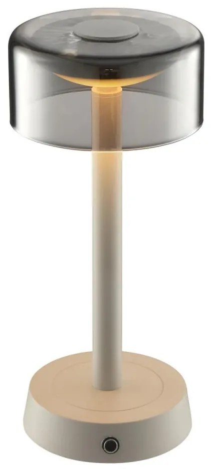 Brilliant - Lampada da tavolo a sfioramento ricaricabile con dimmer RAZOR LED/2,5W/5V 2700K IP44 grigia