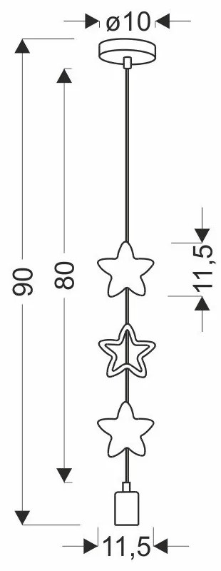 Lampada per bambini gialla e bianca con paralume in metallo Single - Candellux Lighting