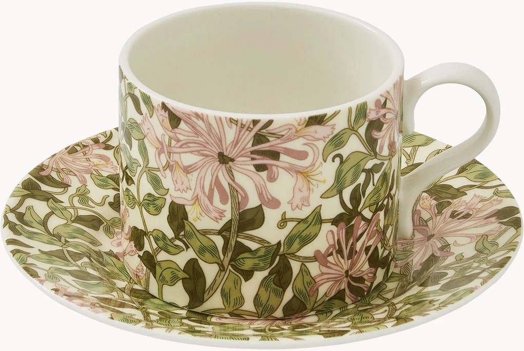 Tazza e piattino in porcellana Honeysuckle