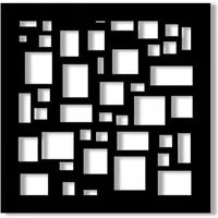 RANDOM - Pannello in PVC traforato Parasole Misura: 98x98 cm, Colore: nero