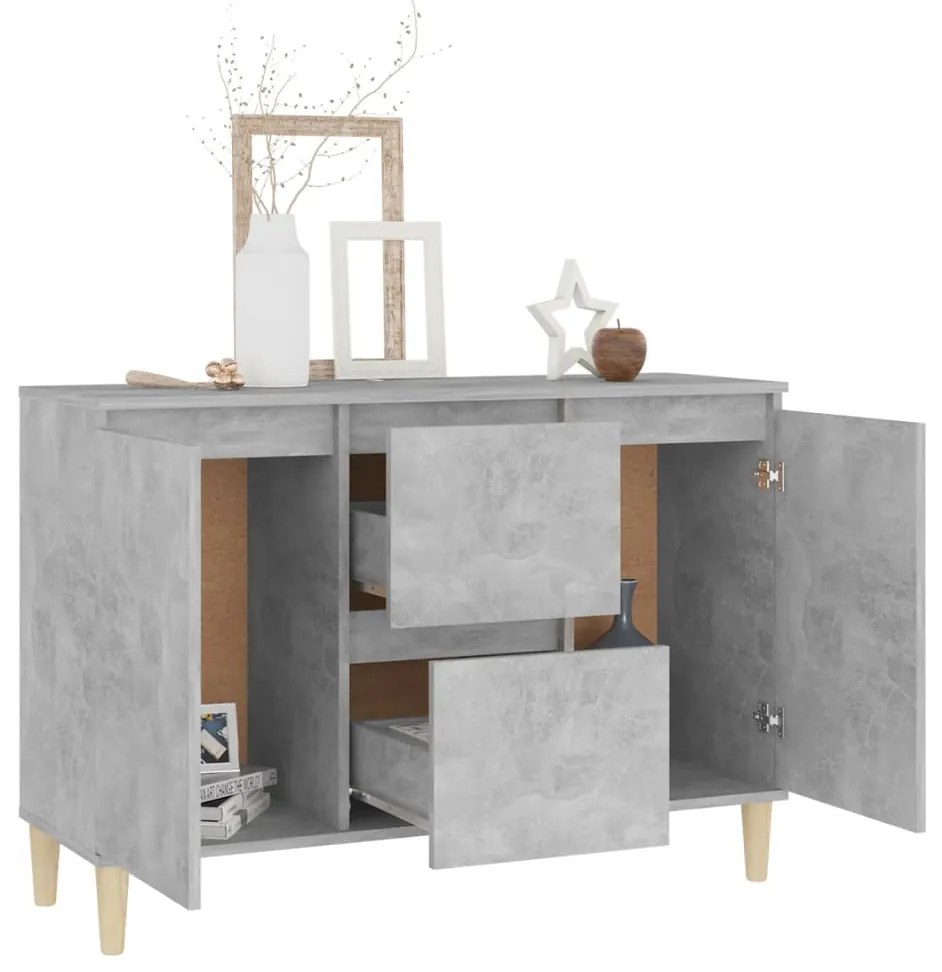 Credenza grigio cemento 103,5x35x70 cm in truciolato